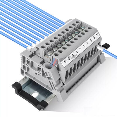 SAKZDU 2.5N DIN Rail Screw Clamp Terminal Blocks 800V 24A 2.5 mm² Wiring Gauge