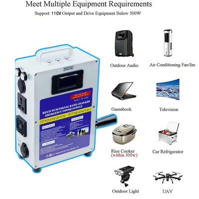 Hand Crank Generator Charger Generator Inverter Portable Outdoor 220V 500 Watts Power Pack