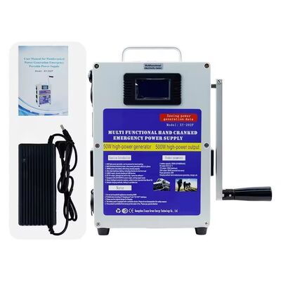Hand Crank Generator Charger Generator Inverter Portable Outdoor 220V 500 Watts Power Pack