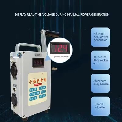 Hand Crank Generator Mobile Phone Charger Outdoor Camping Emergency Power Supply 5V 12V 24V 30W