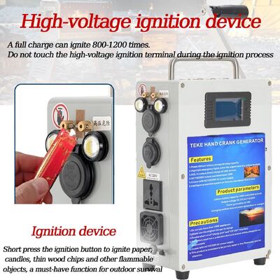 Hand Crank Generator Outdoor Phone Charger Fire Stater110V 220V 500 Watts Power Pack