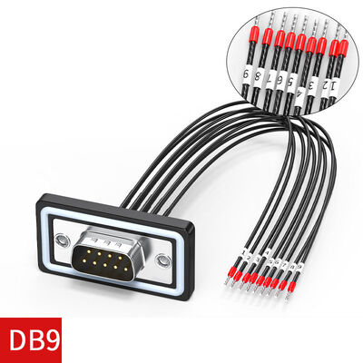 Waterproof DB9 Connector D Sub 9 Pin to Screw Terminal Blocks RS 232 485 Serial Adapter Panel Mount