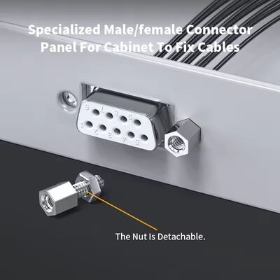 DB15/DB9/DB25 Connector Cable with Number Tube 26AWG 15Pin Serial Port Dual Shielded Wire