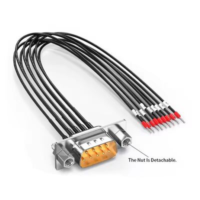 DB15/DB9/DB25 Connector Cable with Number Tube 26AWG 15Pin Serial Port Dual Shielded Wire
