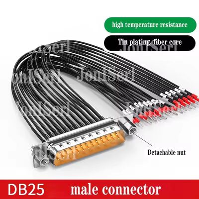 DB15/DB9/DB25 Connector Cable with Number Tube 26AWG 15Pin Serial Port Dual Shielded Wire