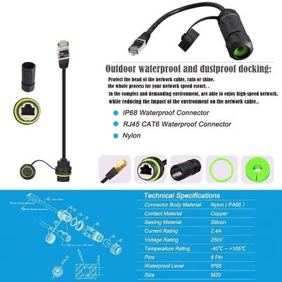 Starlink Gen3 Mini Ethernet Adapter 25CM Waterproof RJ45 Coupler Extension Cable