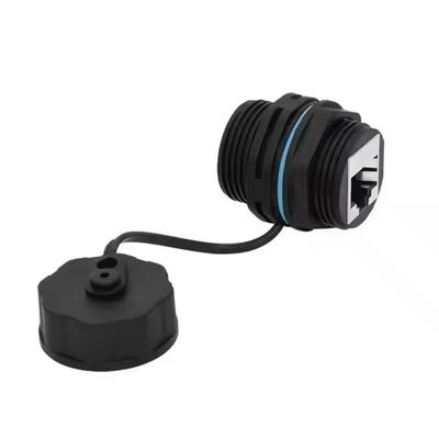 IP68 Waterproof RJ45 Network Connector Shielded Circular Cat6A RJ45 Coupler Plug Panel Socket