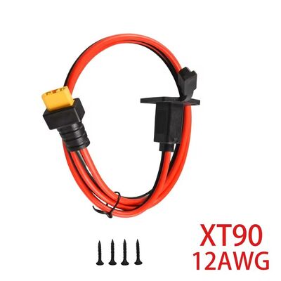 100cm 12 AWG XT60 Panel Mount Cable XT90 Male to Female Cable Solar Generator / LiPo Battery / FPV Drone Adapter