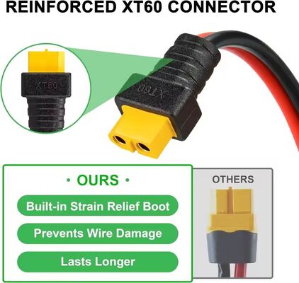 100cm 12 AWG XT60 Panel Mount Cable XT90 Male to Female Cable Solar Generator / LiPo Battery / FPV Drone Adapter