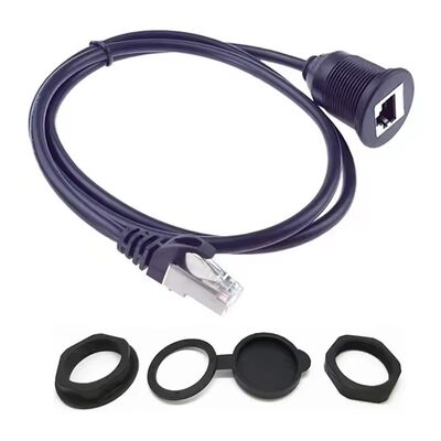 Cat6 Ethernet Waterproof RJ45 Network Male to Female Extension Cable 1 Meter
