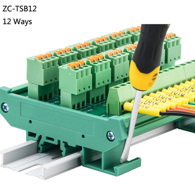 8 Channel Sensor Singal Wiring Distribution Breakout Board Terminal Blocks DIN Rail Mount