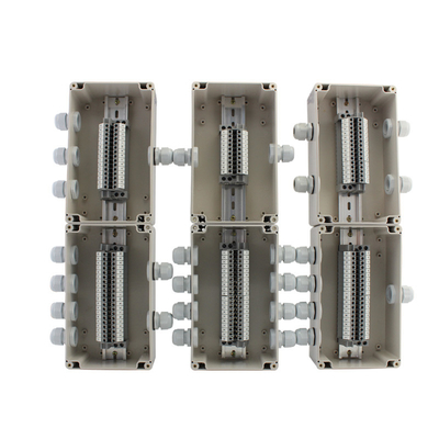 Electrical Cable Distribution Junction Box 200*120*75mm Waterproof with Din Rail Terminal Blocks