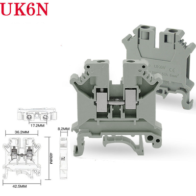 Die-cast Aluminum Enclosure Case Project Junction Box 150*100*80mm with UK6N Din Rail Terminal Blocks