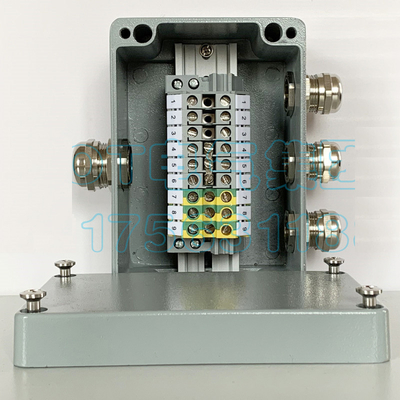 Die-cast Aluminum Enclosure Case Project Junction Box 150*100*80mm with UK6N Din Rail Terminal Blocks