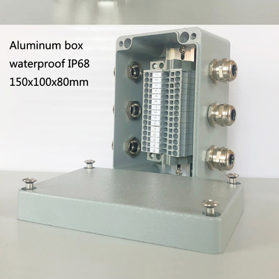 Die-cast Aluminum Enclosure Case Project Junction Box 150*100*80mm with UK6N Din Rail Terminal Blocks