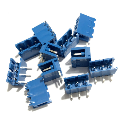 Blue 5.08mm Spacing PCB Pluggable Screw Terminal Blocks Plug + Right Angle Pin Header