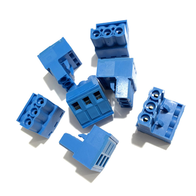 Blue 5.08mm Spacing PCB Pluggable Screw Terminal Blocks Plug + Right Angle Pin Header