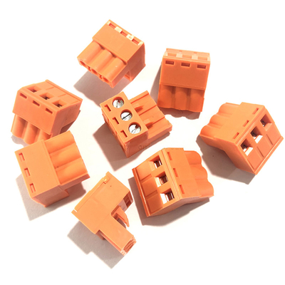 Orange 5.08mm Pitch PCB Pluggable Screw Terminal Blocks Plug + Pin Header Socket