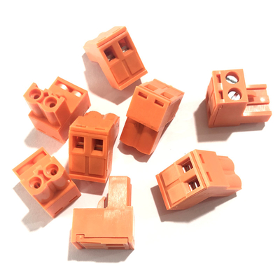 Orange 5.08mm Pitch PCB Pluggable Screw Terminal Blocks Plug + Pin Header Socket