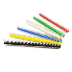 Colored 2x40P 40Pin 2.54mm 0.1" Straight Double Row Male Pin Header Strip
