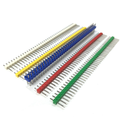 Colored 40 Pins 2.54mm Single Row  Straight Pin Header Male Connector Strip for Arduino