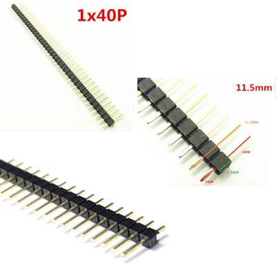 150pcs Colored 2.54mm Single Row Straight Pin Header X30 Female Socket X120 Gold Plated