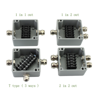 Sealed Die-cast Aluminum Enclosure Case Project Junction Box 86*76*57mm with Terminal Blocks