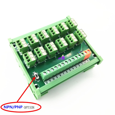 PLC Sensor Signal Input Distribution Module Terminal Blocks Connection Board 12 Arrays