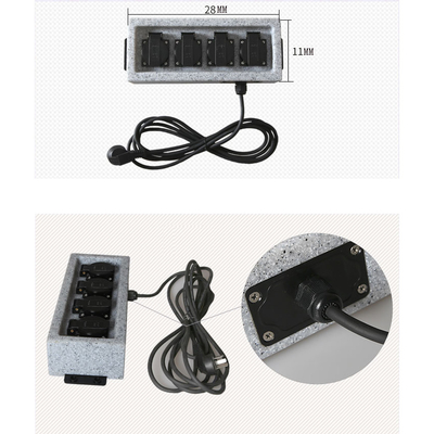 Outdoor Wall Mounted Electrical Power Socket Outlet Imitation Marble Polyethylene Plastic