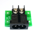 2-pin Barrier Terminal Blocks to Male IEC 320 C8 AC Power Plug  Adapter Converter