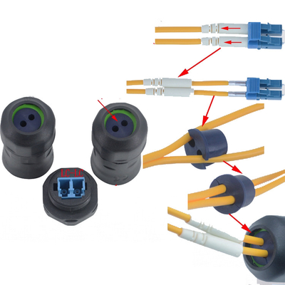 Outdoor Fiber Optic Eextension Cord Adapter Network Cable Connector Waterproof IP68