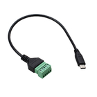 Type-C 3.1 USB Female Male Jack To 5-pin Screw Terminals Adapter Expansion Cable 30cm