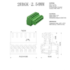 2.54mm Pitch PCB Screw Terminal Blocks Plug + Pin Header 125V 4Amp