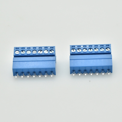 3.81mm or 3.50mm Pitch PCB Pluggable Screw Terminal Blocks Plug + Pin Header Blue Color