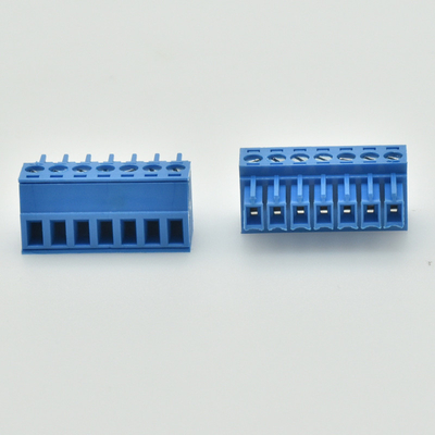 3.81mm or 3.50mm Pitch PCB Pluggable Screw Terminal Blocks Plug + Pin Header Blue Color