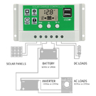MPPT Solar Charge Controller Battery Charging Panel Dual USB Controlador De Carga 12V 24V Auto Regulator