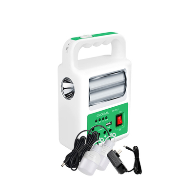 Portable Solar Power Bank Panel 2 LED Lamp with USB Cable Battery Charger Emergency Lighting System
