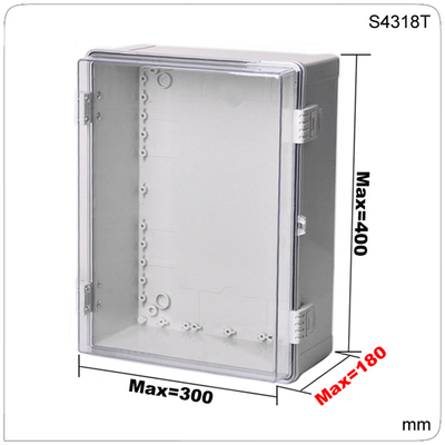 400x300x180mm IP65 Waterproof Electrical Enclosure Outdoor Plastic Wall Junction Box Case