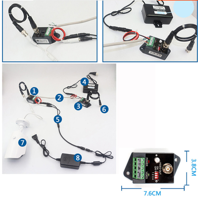CCTV Camera Video BNC Balun UTP Active Video Receiver transmitter Up To 2400 Meters