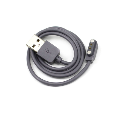 Pogo 2 Pin Connector 4mm Pitch Magnetic USB Data Charge Cable for Portable Juicer Smart Watch