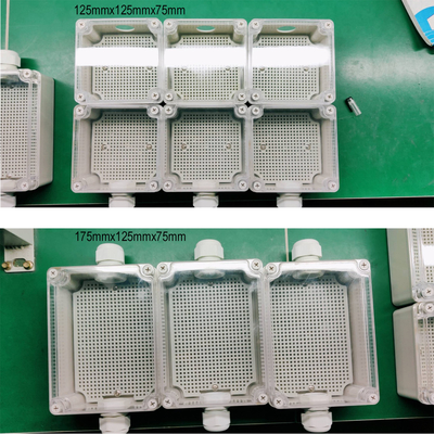 Plastic Junction Box 125*125*75mm Electric Distribution Enclosure Waterproof Clear Cover with Connectors