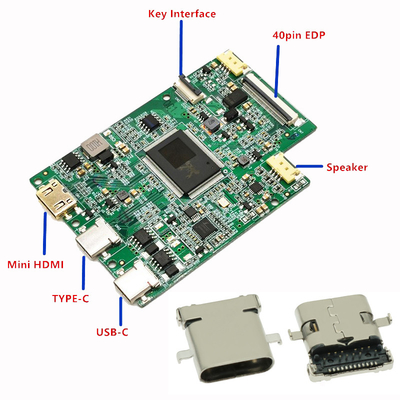 24P USB 3.1 Type C Receptacle 24-pin Fast Charging Port Female Socket Jack PCB Connector