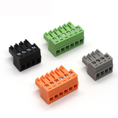 3.81mm or 3.50mm Pitch PCB Pluggable Screw Terminal Blocks Plug + Pin Header Blue Color