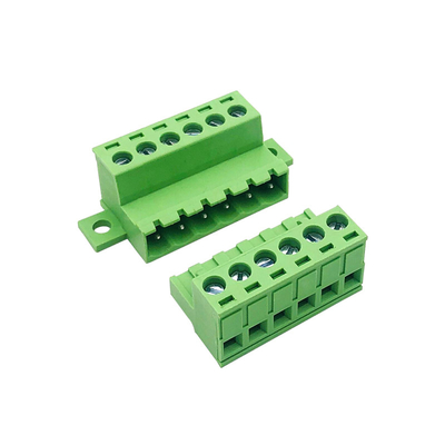 5.08 mm pitch Fixed Flange Screw Terminal Blocks Panel Mounting