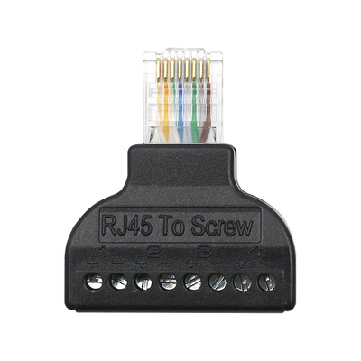 RJ45 Male 8P8C to 8 Pin Screw Terminal Block Adapter for CCTV Video Solution