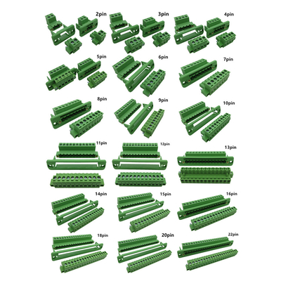 5.08 mm pitch Feed Through Flange Screw Terminal Blocks Dismountable