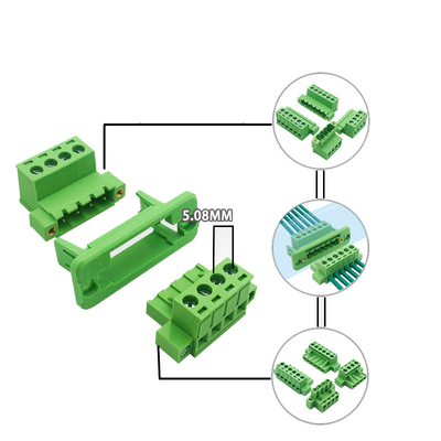 5.08 mm pitch Feed Through Flange Screw Terminal Blocks Dismountable