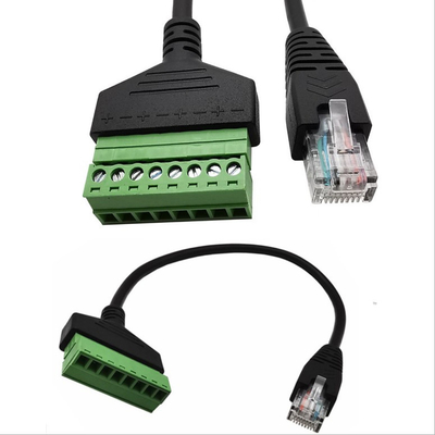 Female or Male RJ45 8P8C Connector to 8 Pin Screw Terminals Converter Adapter Cable 30cm Long