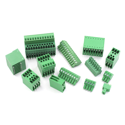 3.81mm Pitch Dual Row PCB Pluggable Screw Terminal Blocks Plug + Angle Pin Header