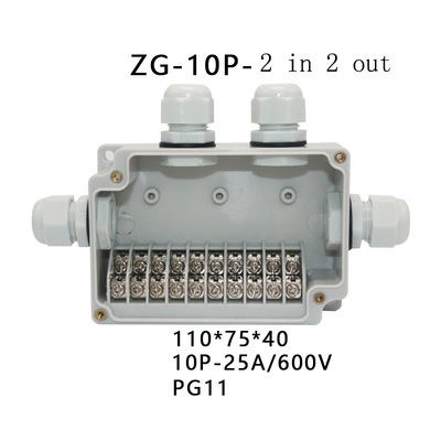 IP65 Waterproof Junction Box 110*75*43mm Terminal Blocks Electric Enclosure 10 Ways